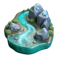 impressive abstract Sparkling Gorge Stream Cutout Transparent Water Element original png