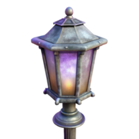 magnificent minimalist Spectral Street Lamp Cutout with Fog Effect Transparent Background detailed png