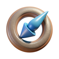 dramatic abstract Spinning Arrow with Circular Path Transparent genuine png
