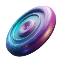 vibrante abstrato fiação cósmico disco roda dentada isolado com gradiente cores genuíno png