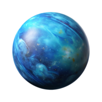 serene modern Spinning Cosmic Sphere Isolated with Blue Nebula premium png