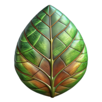 vibrant rustic Stained Glass Leaf Pattern Isolated Background high resolution png