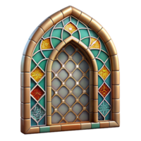 elegant classic Stained Glass Mosaic Border Isolated Background high resolution png