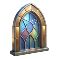 magnificent rustic Stained Glass Window Arch Transparent Background authentic png