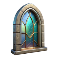 extraordinary abstract Stained Glass Window Arch Transparent Background authentic png