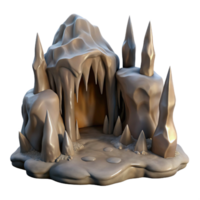 dramatic contemporary Stalactite and Stalagmite Cutout with Detailed Shadows high resolution png