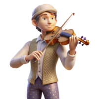 elegant abstract Starlight Violinist Isolated Dynamic Pose genuine png
