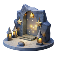serene creative Starry Expanse Scene Isolated with Deep Shadows genuine png