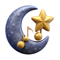 elegant rustic Starry Night Music Cutout with Transparent Background png