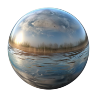 dramatic creative Still Lake Surface Reflection Transparent Background original png