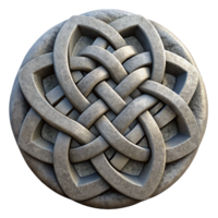 wonderful artistic Stone Carving Transparent Background with Celtic Knotwork authentic png