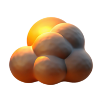 magnificent modern Stylized Cloud Icon Isolated with Bold Outline genuine png
