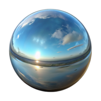 impressive modern Surreal Reflection Wide Angle View Isolated detailed png