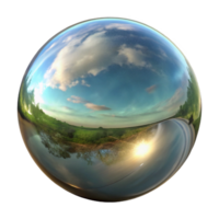vibrant traditional Surreal Reflection Wide Angle View Isolated authentic png