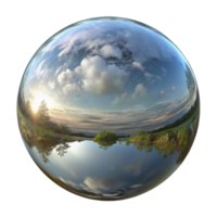 magnificent vintage Surreal Reflection Wide Angle View Isolated high resolution png