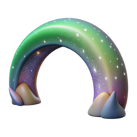 magnificent modern Sweeping Auroral Arch Isolated with Starry Night Background detailed png
