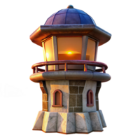 elegant rustic Terraform Tower at Sunset on Alien Planet Cutout authentic png