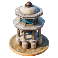 impressive traditional Terraform Tower From Above Cutout Transparent Background high quality png