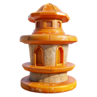 vibrant modern Terraform Tower Isolated with Orange Hues Transparent original png