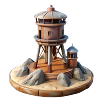 magnificent creative Terraform Tower Cutout Isolated on Transparent Background high resolution png