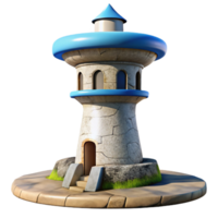 dramatic artistic Terraform Tower Cutout Isolated on Transparent Background png