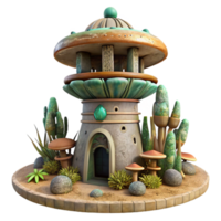 impressive classic Terraform Tower Cutout Isolated on Transparent Background original png
