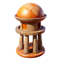 impressive vintage Terraform Tower with Glowing Base Isolated authentic png