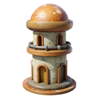 magnificent creative Terraform Tower Side View with Transparent Background genuine png
