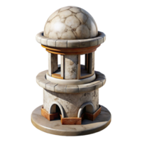 dramatic minimalist Terraform Tower Side View with Transparent Background premium png
