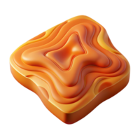 beautiful artistic Topographic Map with Warm Colors Isolated premium png