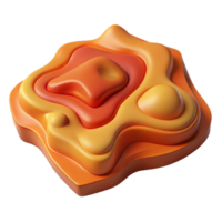 magnificent artistic Topographic Map with Warm Colors Isolated high resolution png