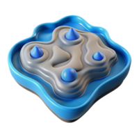 magnificent vintage Topographic Map with Water Features Isolated Element Blue Accents exclusive png