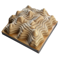 elegant vintage Topographic Terrain Visualization Transparent Background Data Driven professional png