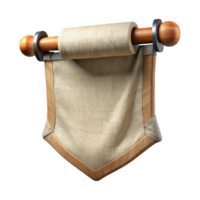 elegant classic Torn Fabric Banner with Blank Space Transparent Background authentic png