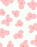 floral cute pattern. Ideal for fabric, printing textiles, wall art vector