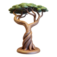 elegant vintage Twisting Tree in Zephyr Zone Cutout on Transparent Background detailed png