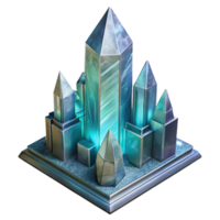 beautiful modern Urban Skyport Isolated with Futuristic Architecture Cutout high resolution png