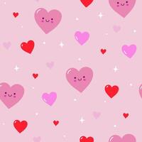 Simple seamless pattern with cute hearts. graphics. vector