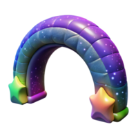 elegant minimalist Vivid Auroral Arch Isolated Transparent Background Night Sky authentic png
