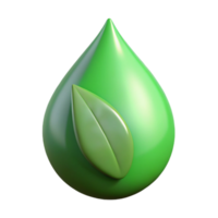 extraordinary creative Water Droplet on Leaf Isolated Bright Green Color png