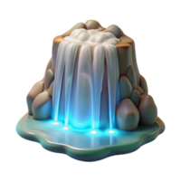 extraordinary modern Waterfall of Light Cutout Isolated on Transparent Background Dynamic Flow authentic png