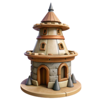 magnificent creative Wind Carved Aerthys Tower Isolated Element Front View authentic png