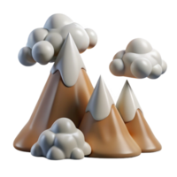 impressive rustic Windswept Aeropex Ascenders Peaks with Clouds Isolated original png