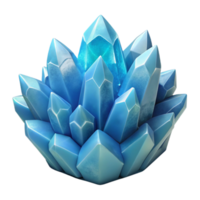 beautiful minimalist Winter Crystal Formation Isolated Element Glowing Effect professional png