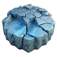 beautiful rustic Winter Lake Ice Crack Texture Isolated with Frosted Edges authentic png
