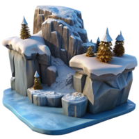 extraordinary artistic Winter Fjord Scene with Snow Covered Cliffs Cutout high resolution png