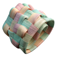 magnificent artistic Woven Fabric Scrap Transparent Background Pastel Colors authentic png