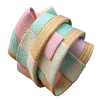 impressive minimalist Woven Fabric Scrap Transparent Background Pastel Colors high resolution png
