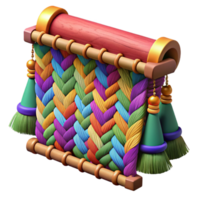 magnificent abstract Woven Tapestry Cutout with Frayed Edges professional png