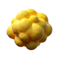 vibrant abstract Yellow Smoke Cloud Isolated Element with Diffuse Edges professional png